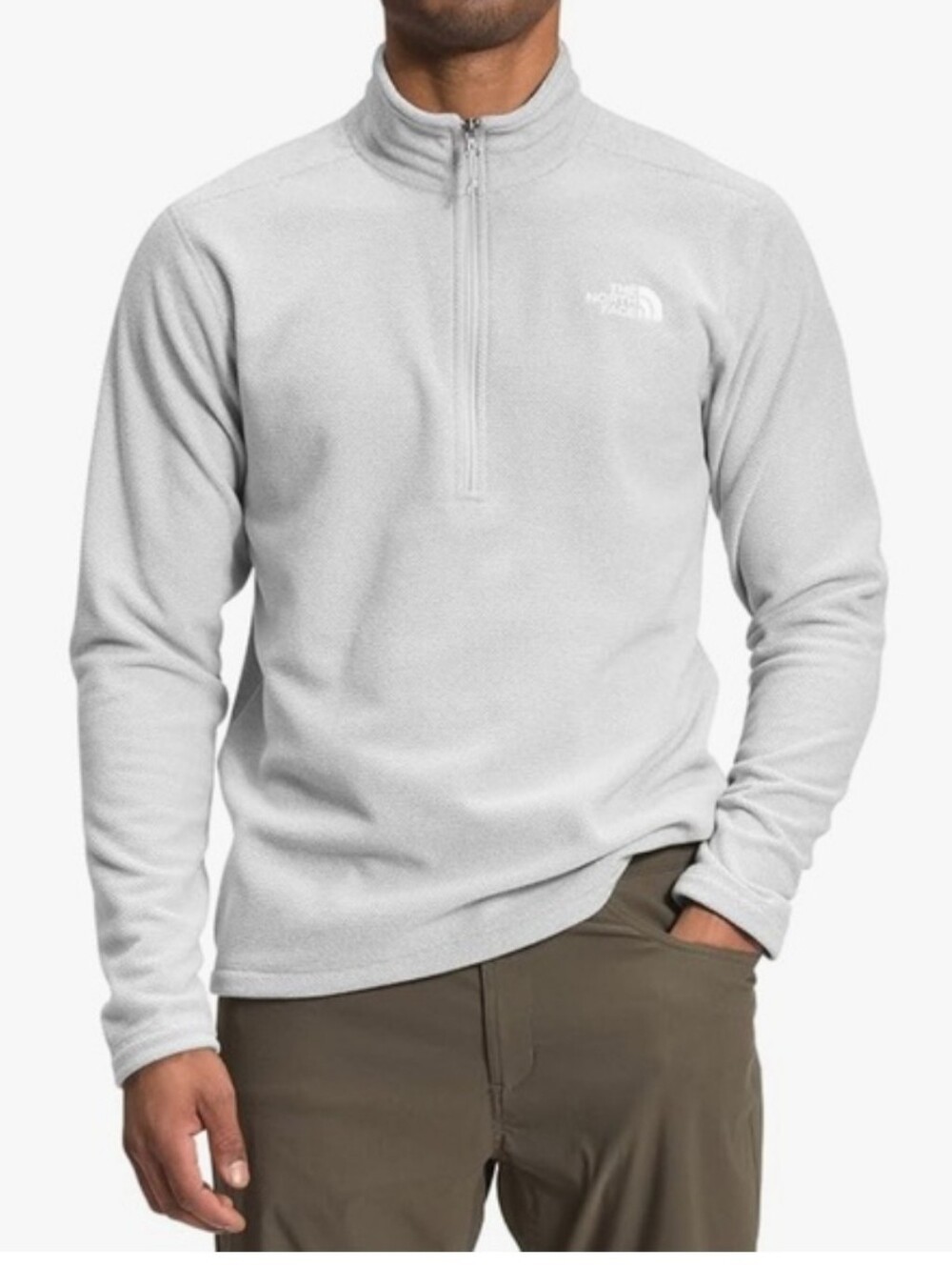 THE NORTH FACE Textured Cap Rock Mens Quarter Zip Sweatshirt Mens Size L